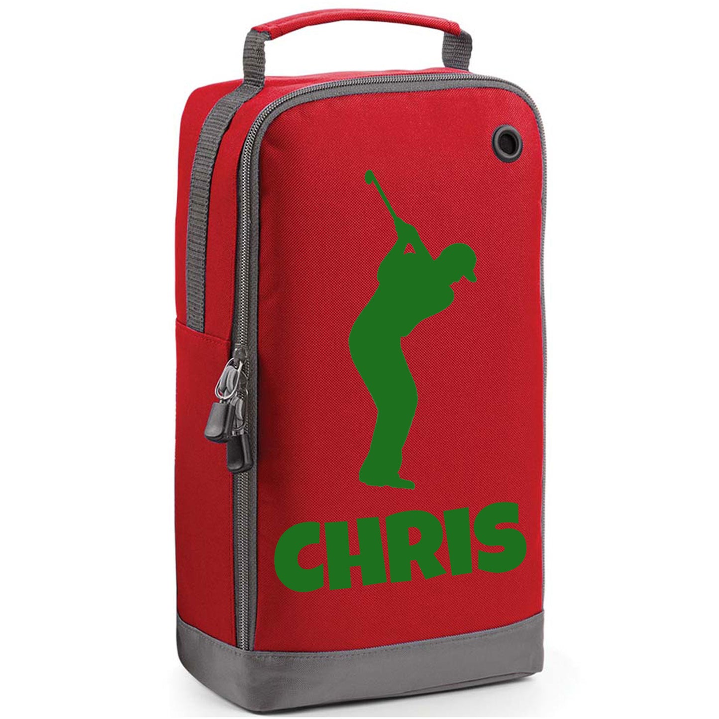 Personalised Golf Shoe Bag with Male Golfer & Name or Initials - Always Looking Good -