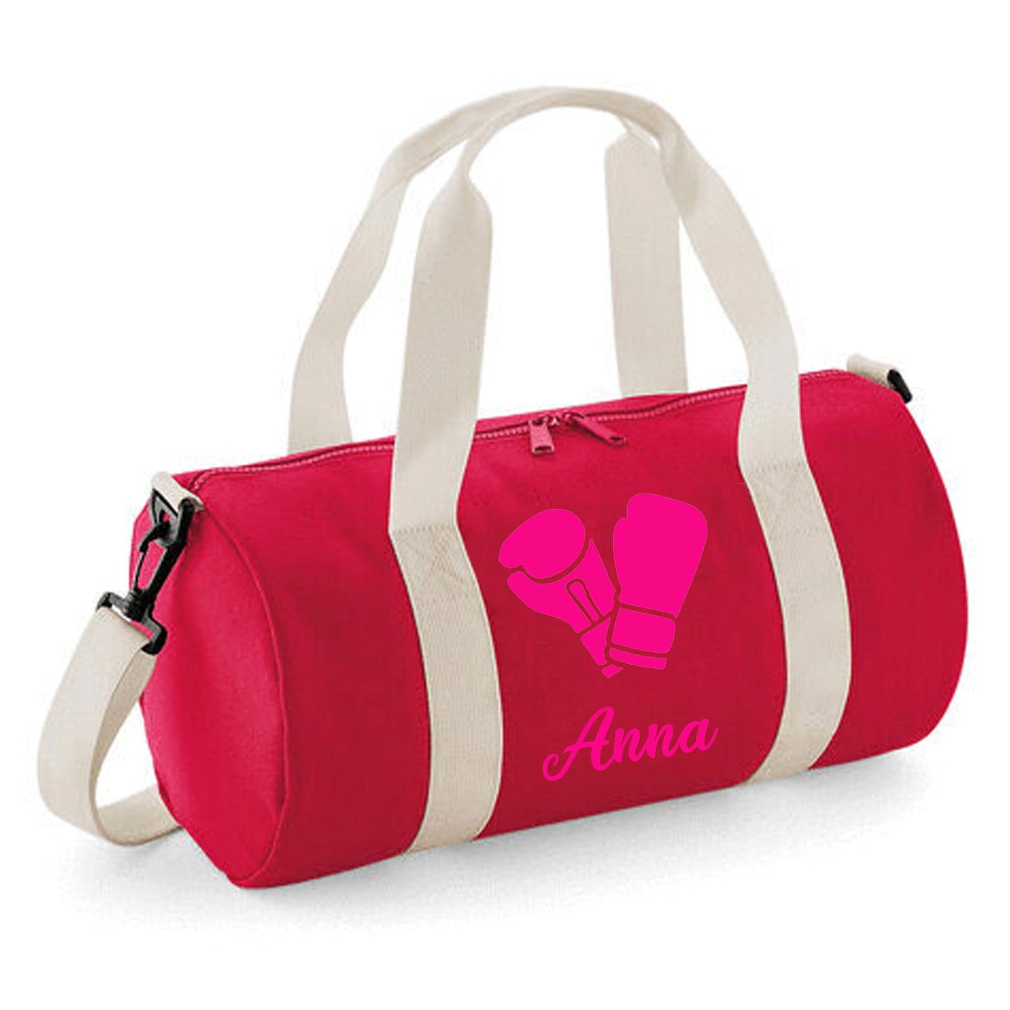 Personalised Boxing Gloves Barrel Bag 12L - With Name