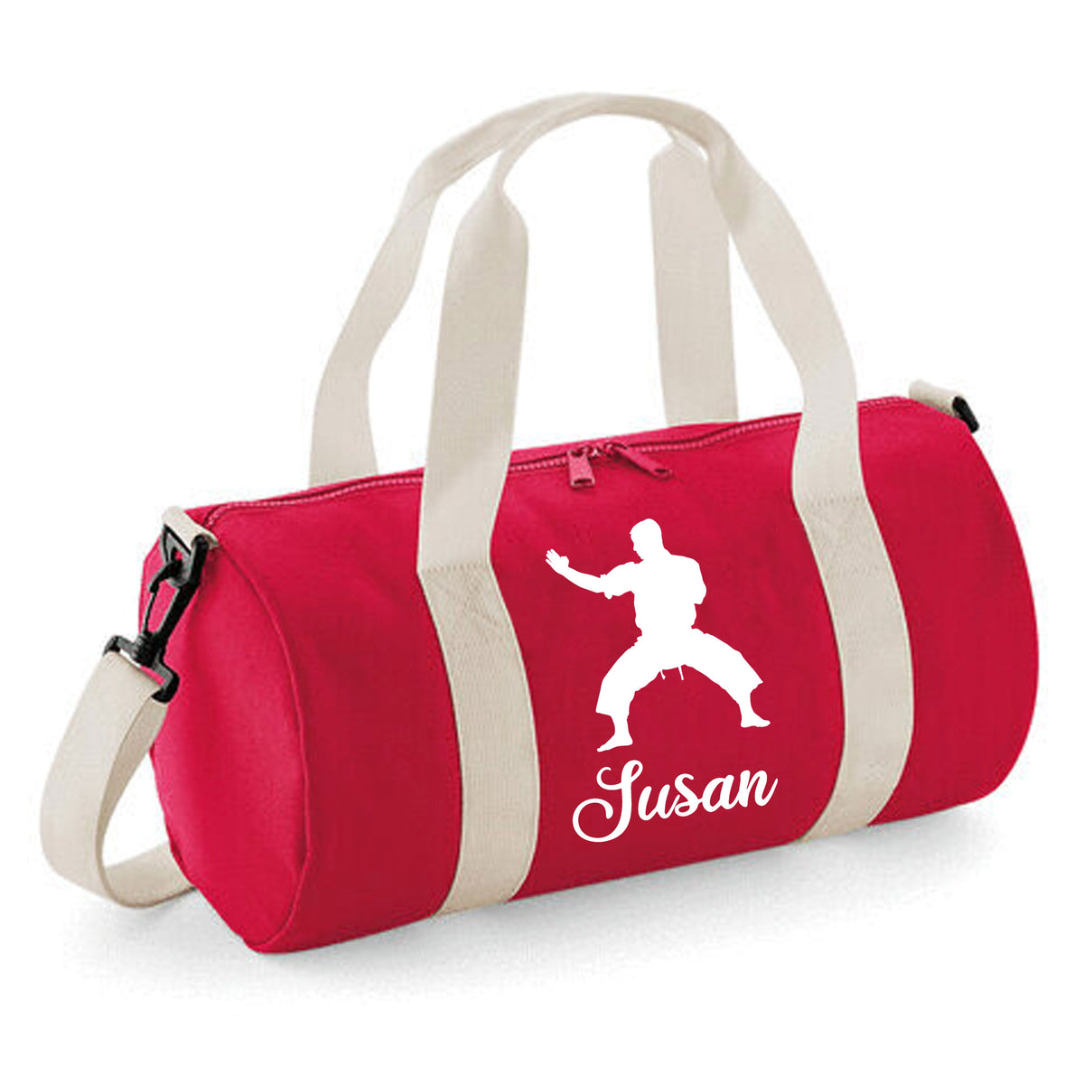 Personalised Martial Arts Barrel Bag | Kids Sports Holdall with Name