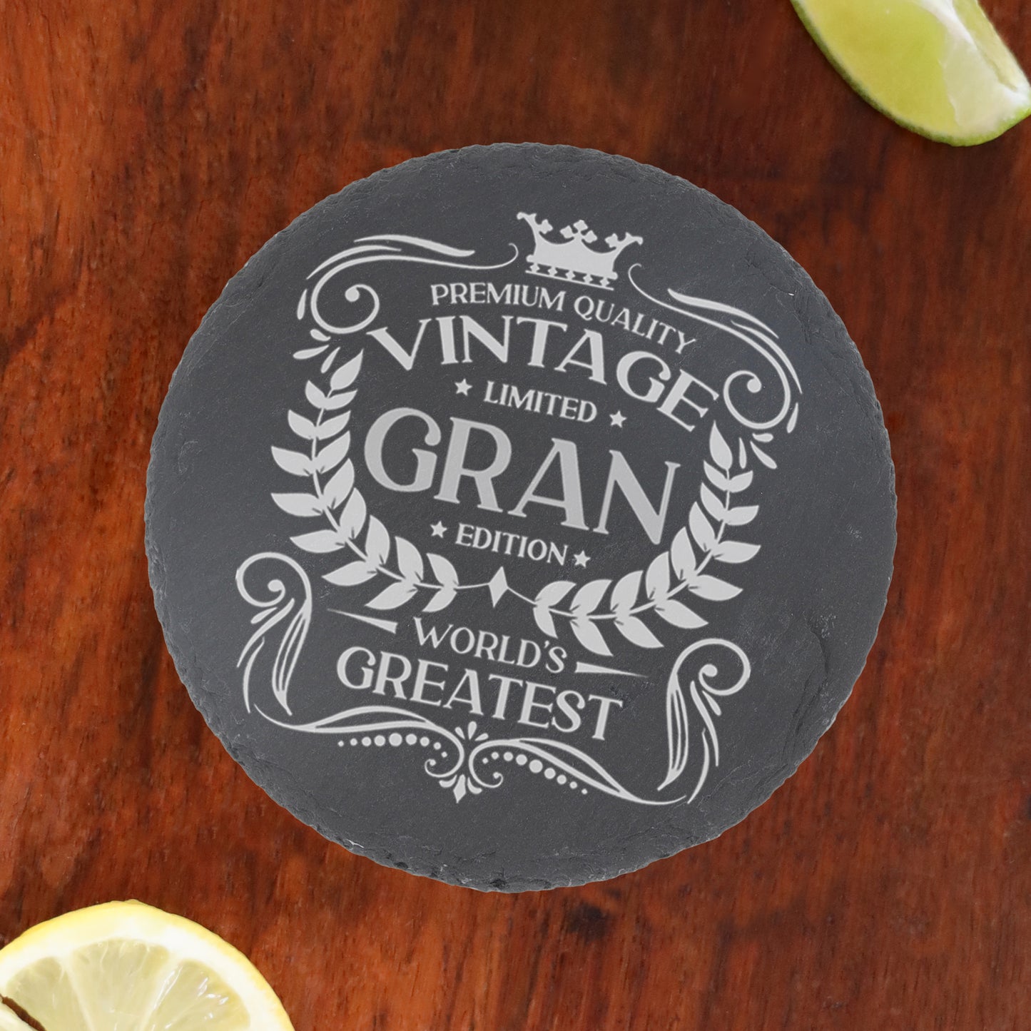 Vintage Worlds Greatest Gran Mug and/or Coaster - Always Looking Good - Round Coaster On Its Own