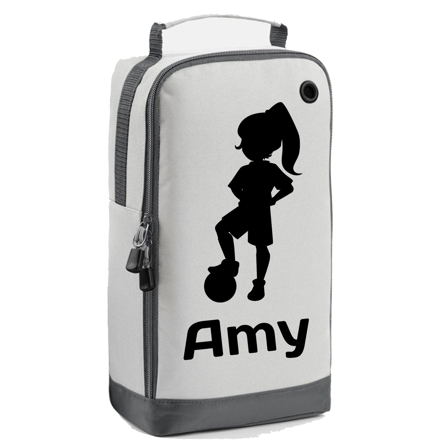 Personalised Football Boot Bag with Design & Name - Always Looking Good - Ice Silver