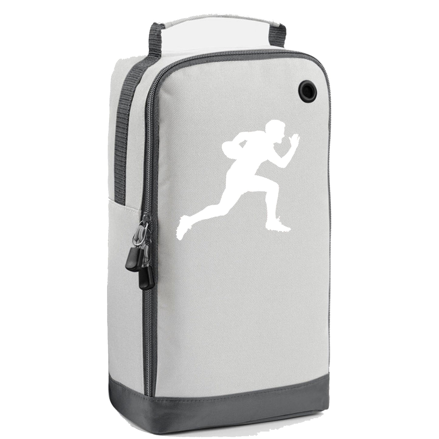 Personalised Rugby Boot Bag with Design & Name - Always Looking Good - Black - Always Looking Good - Ice Silver