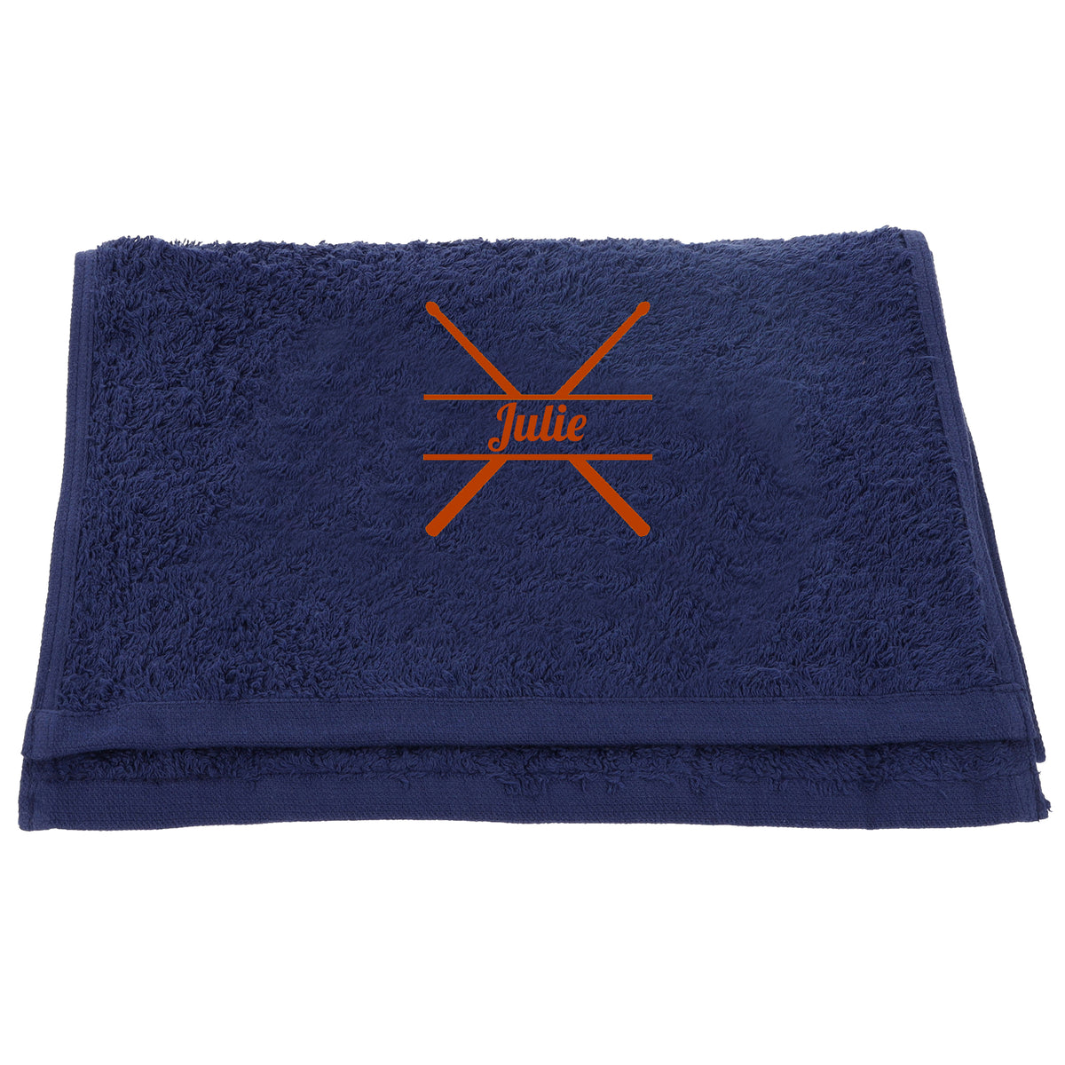 Personalised Embroidered Drummer Towel - Always Looking Good - Navy