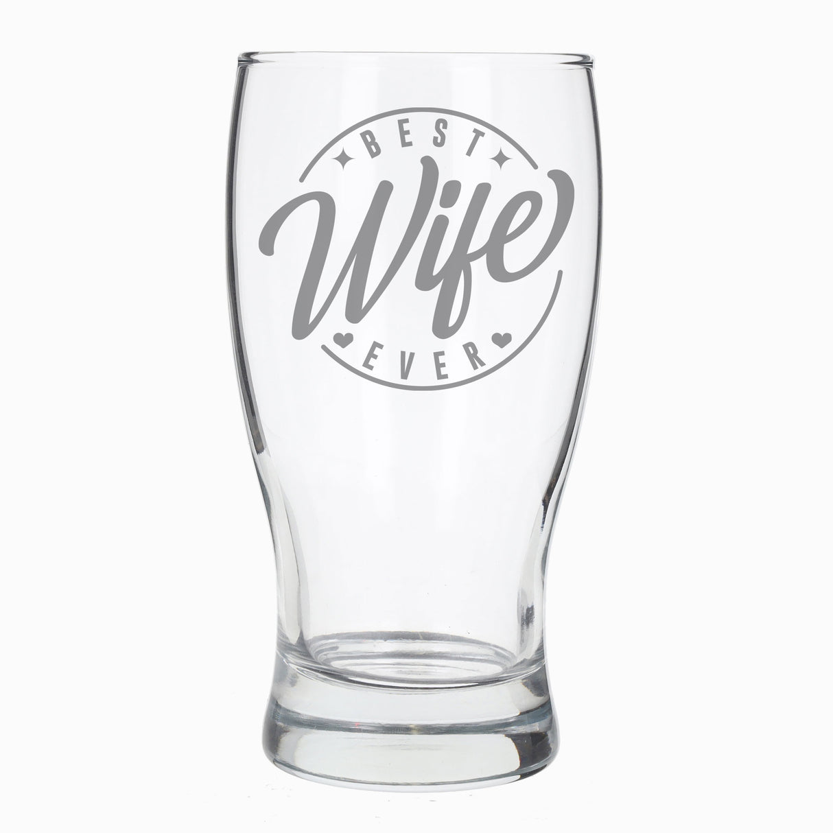 Best Wife Ever Engraved Beer Pint Glass and/or Coaster Set - Always Looking Good - Beer Glass Only