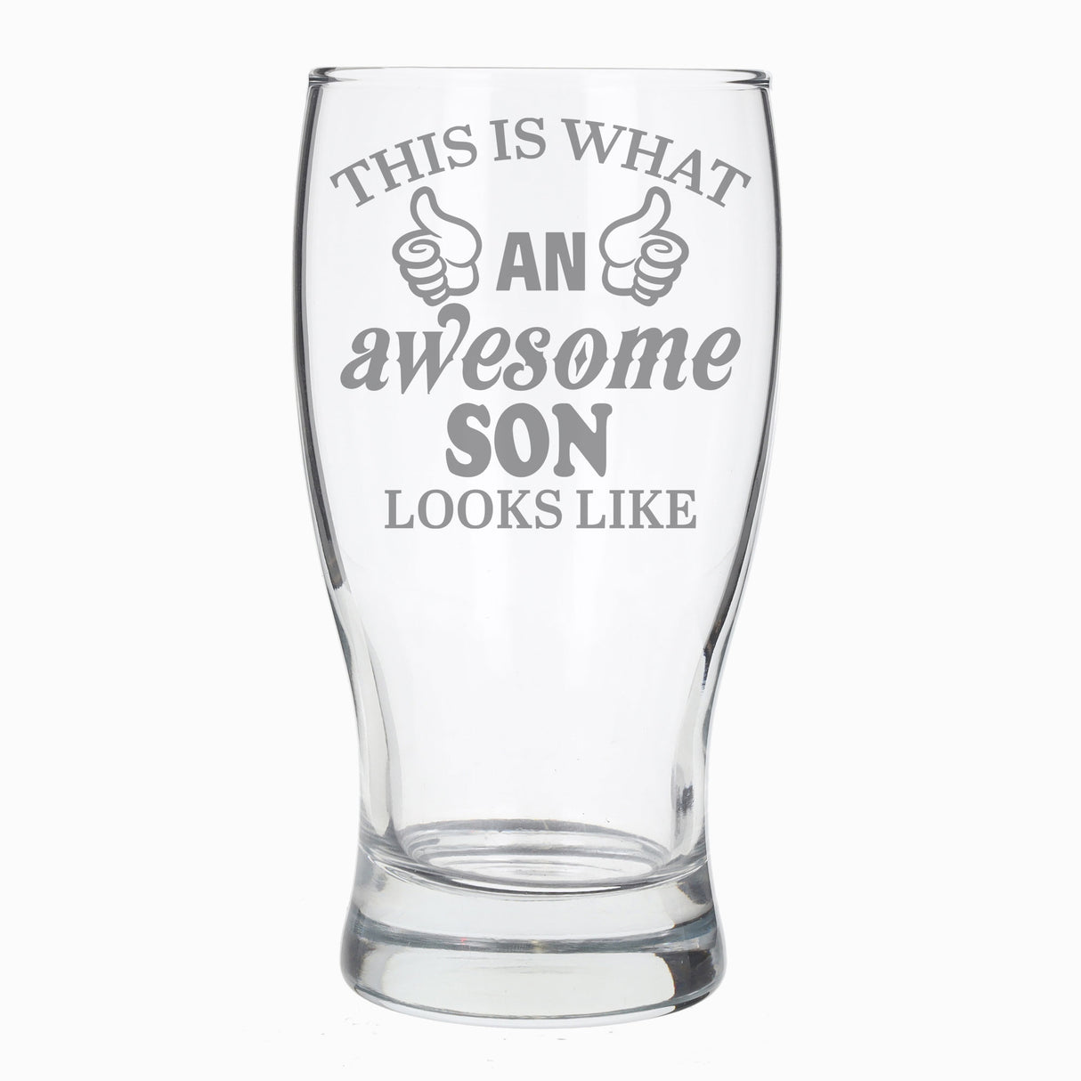 "This Is What An Awesome Person Looks Like" Novelty Engraved Pint Glass - Always Looking Good -