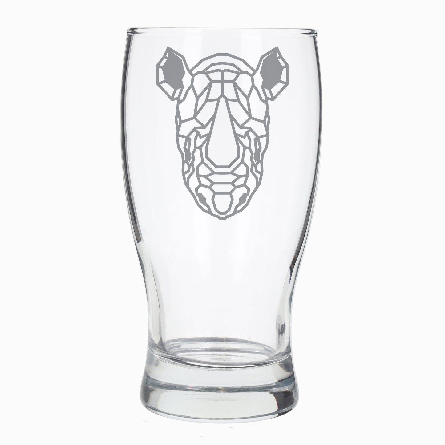 Rhino Engraved Pint Glass For Rhino Lovers - Always Looking Good -