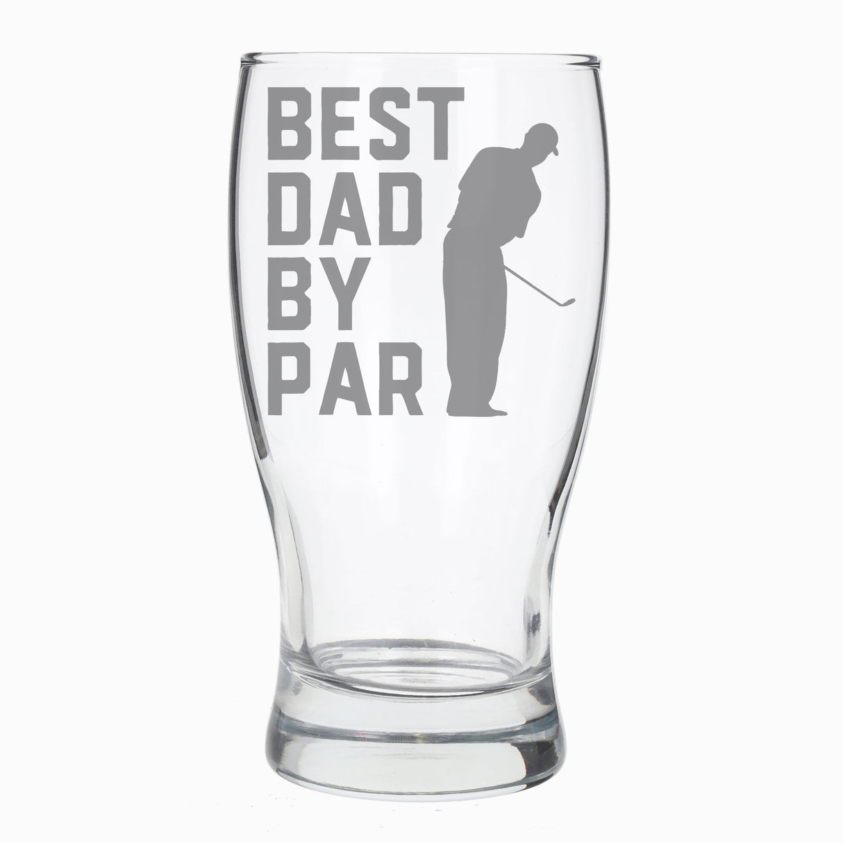 Best Dad By Par Engraved Beer Glass and/or Coaster Set - Always Looking Good - Beer Glass Only