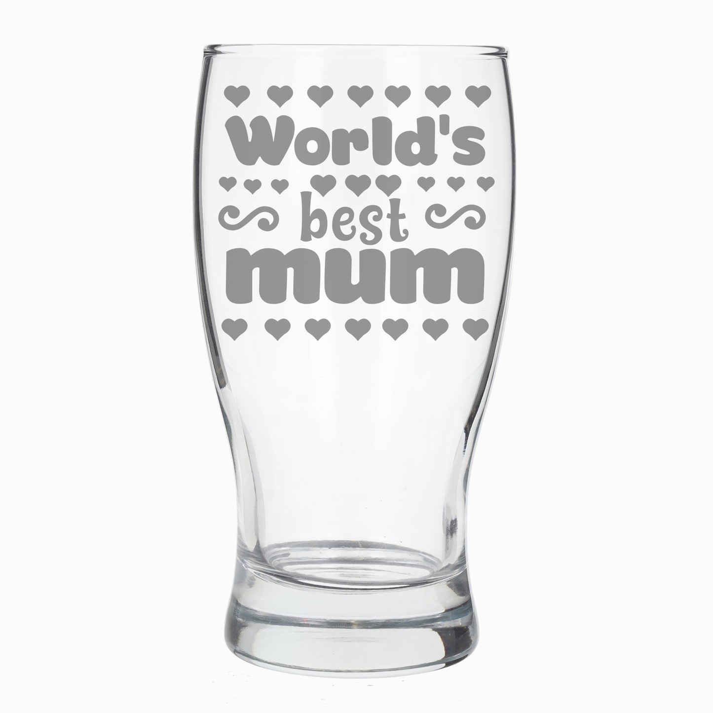 Worlds Best Mum Engraved Beer Glass and/or Coaster Set - Always Looking Good - Beer Glass Only