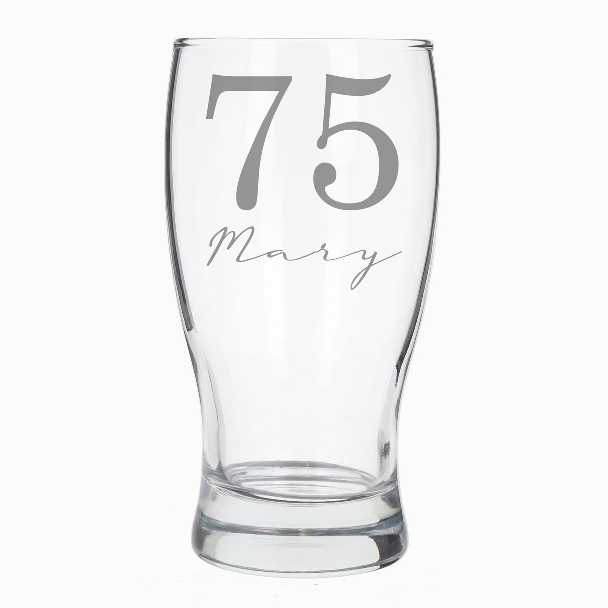 Name and Age Engraved Pint Glass – Personalised Birthday Gift
