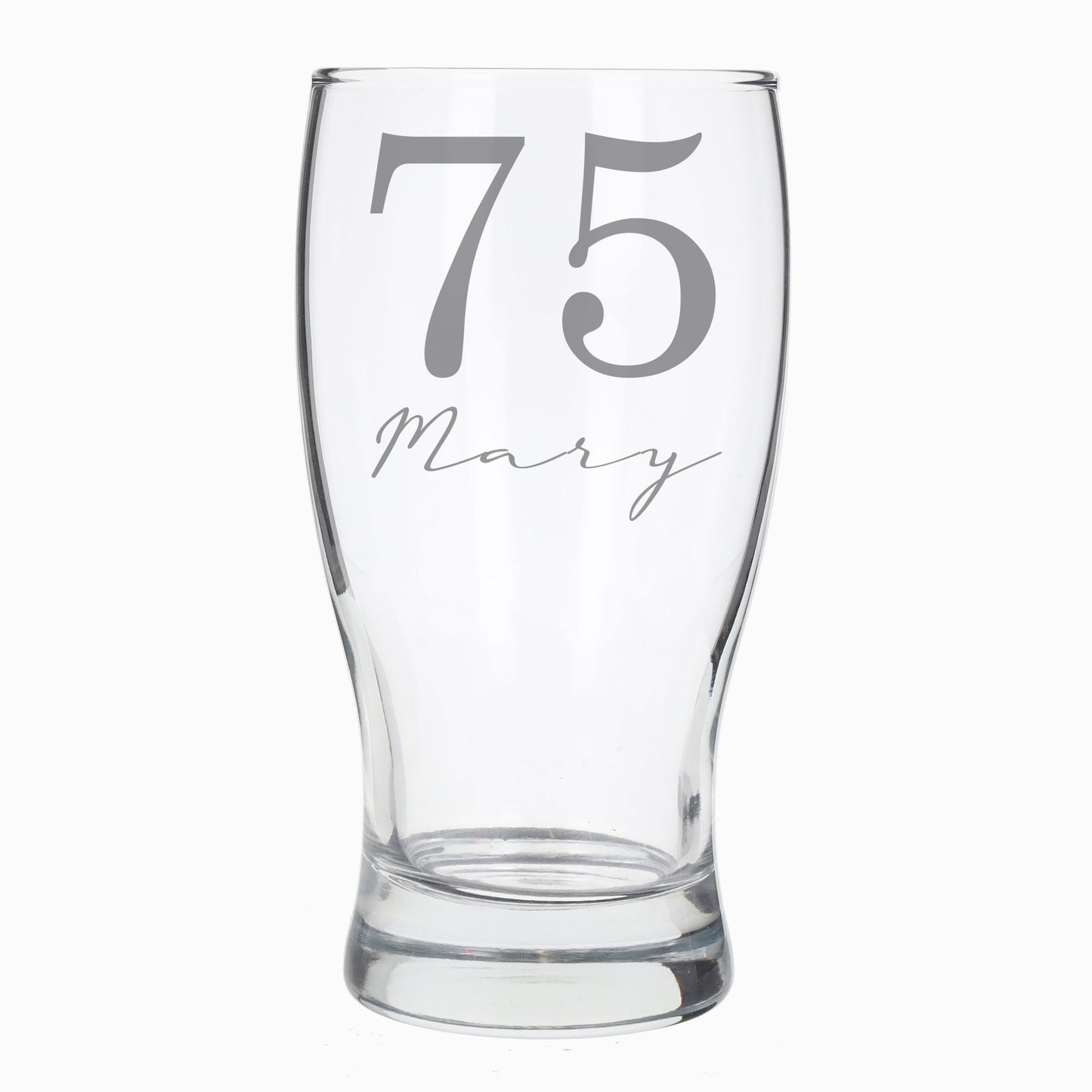 Engraved Age & Name Pint Glass & Coaster Set – Personalised Birthday Gift