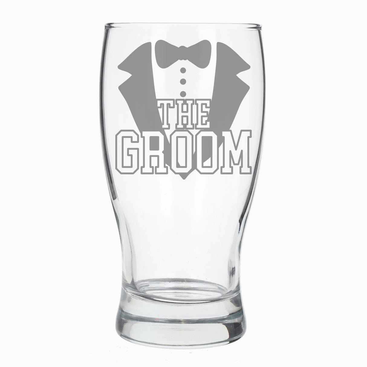 The Groom Engraved Beer Glass and/or Coaster Set - Always Looking Good - Beer Glass Only