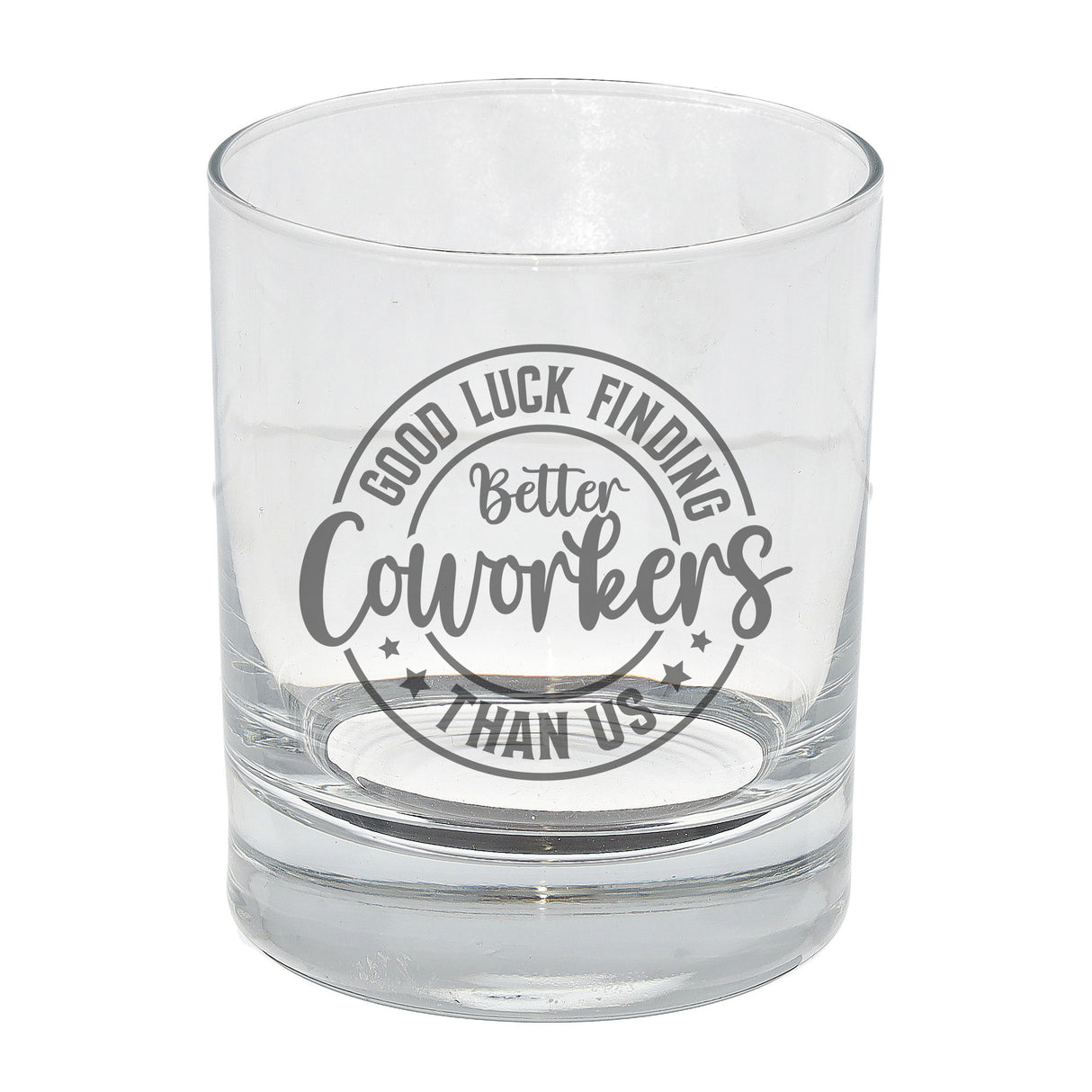 “Better Coworker” Engraved Whisky Glass & Coaster – Coworker Gift
