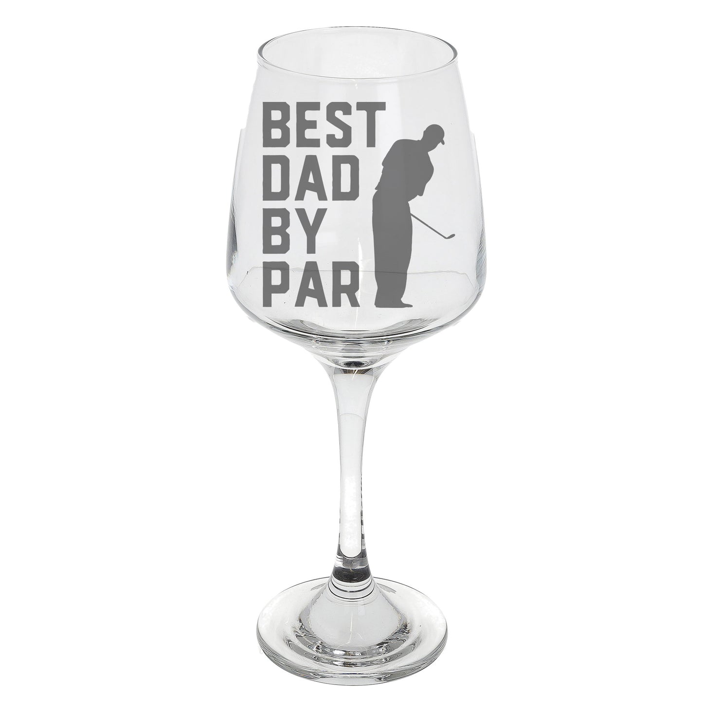dad golf gifts - Best Dad By Par Engraved Wine Glass and/or Coaster Set - Always Looking Good - Wine Glass Only