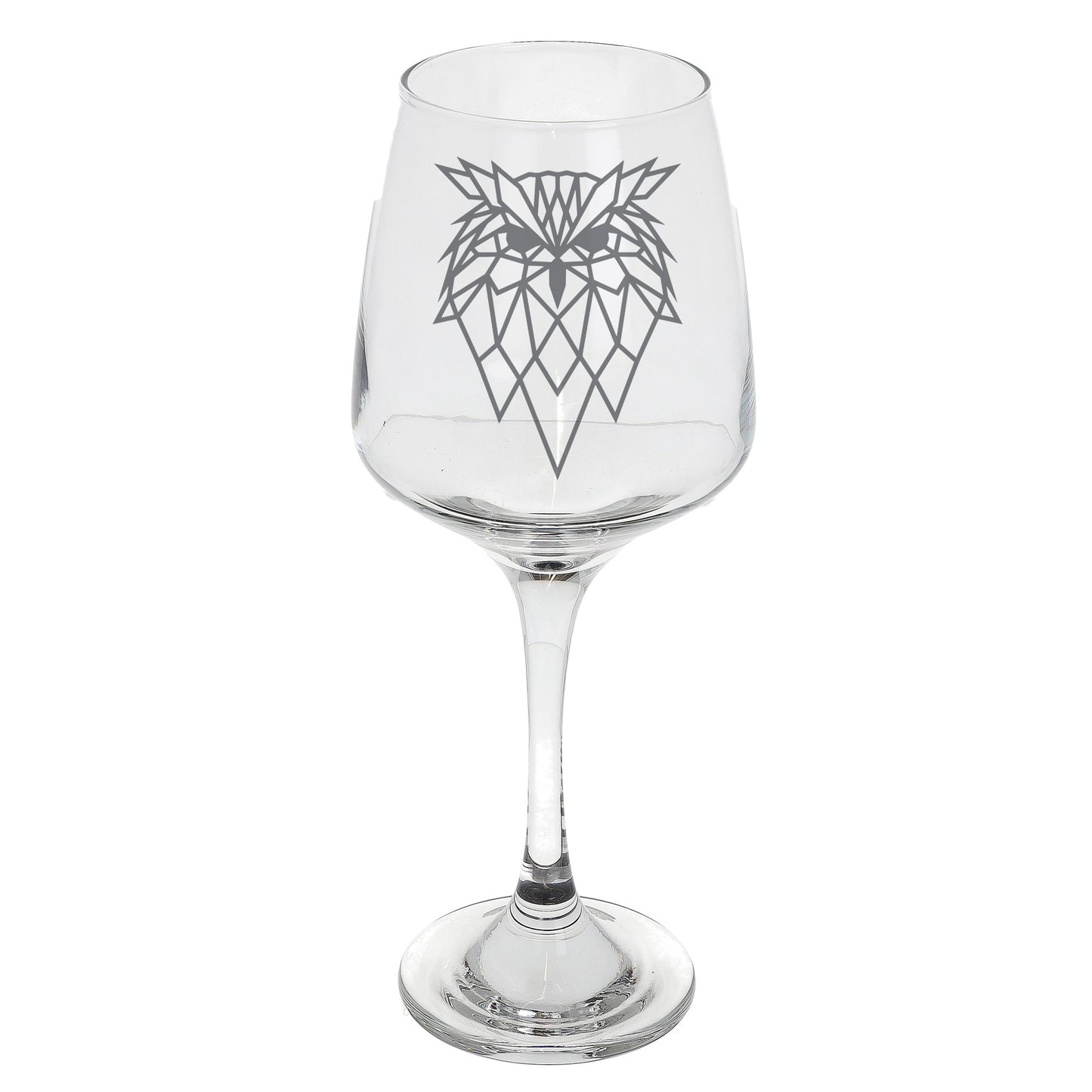 Owl Engraved Wine Glass - Always Looking Good -