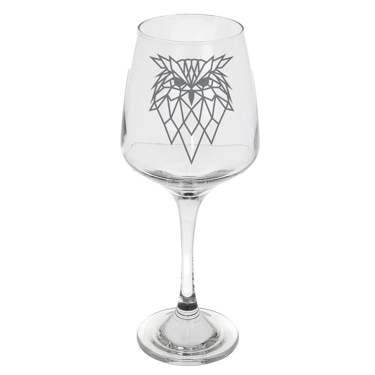 Owl Engraved Wine Glass - Always Looking Good -