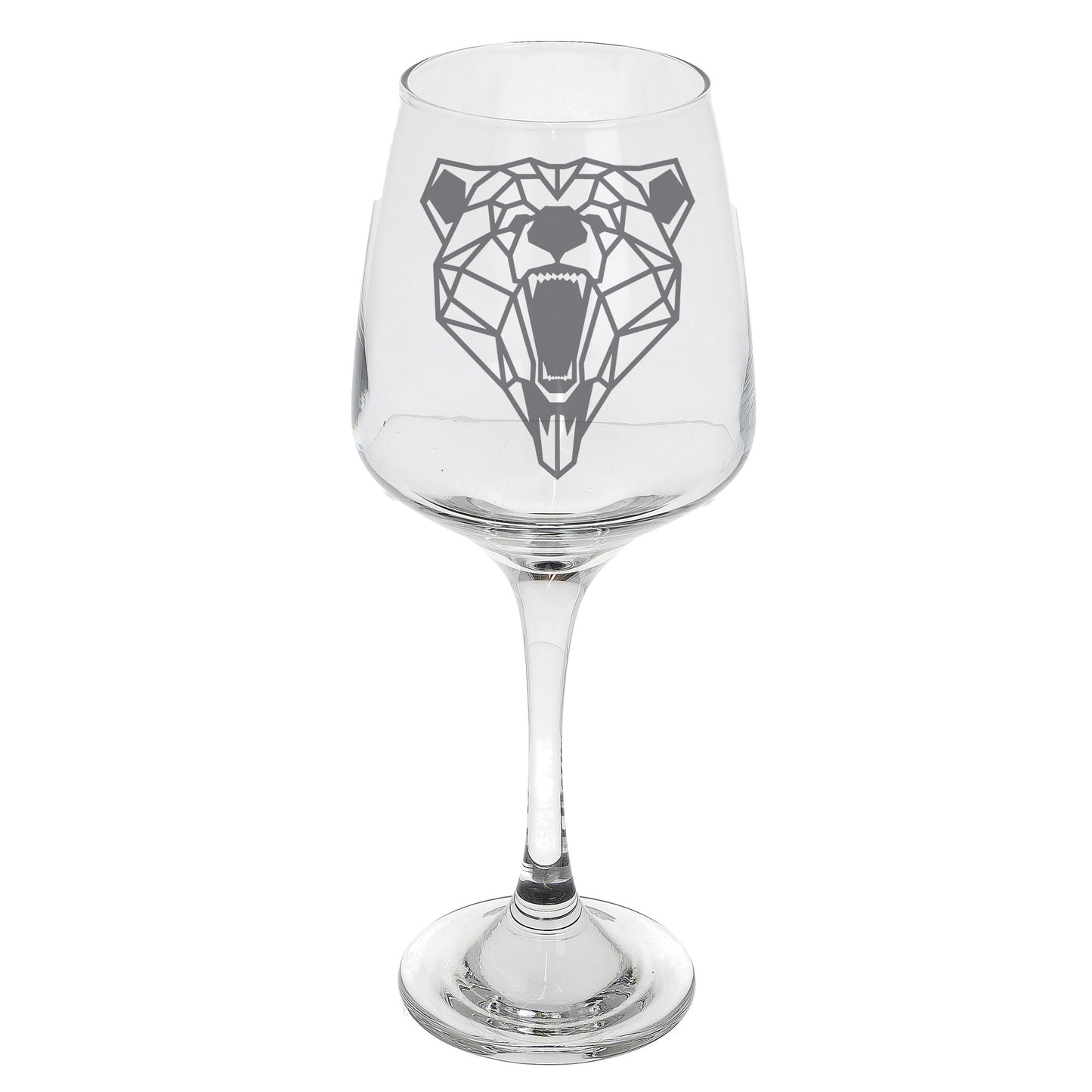 Grizzly Bear Engraved Wine Glasses For Wine Lovers - Always Looking Good -