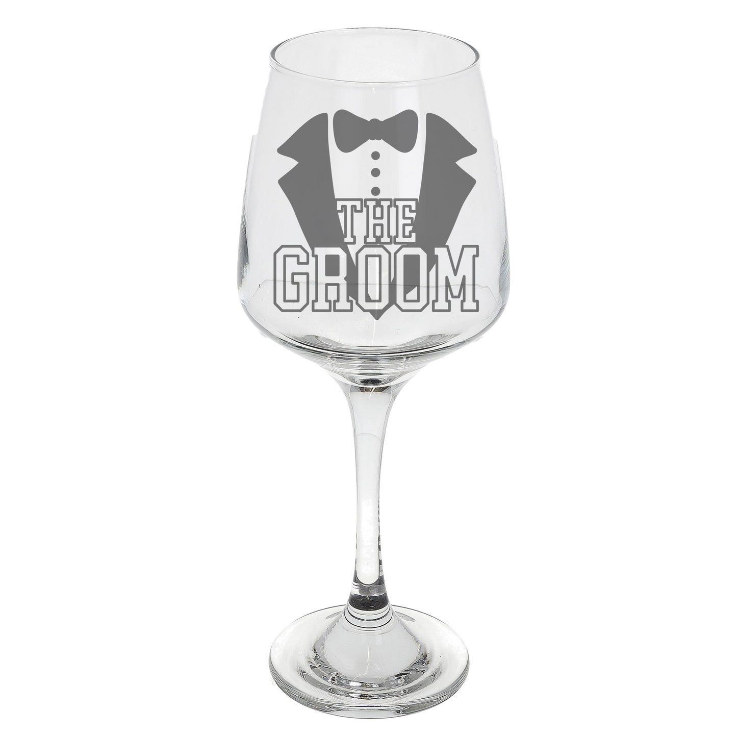 The Groom Engraved Wine Glass and/or Coaster Set - Always Looking Good - Wine Glass Only