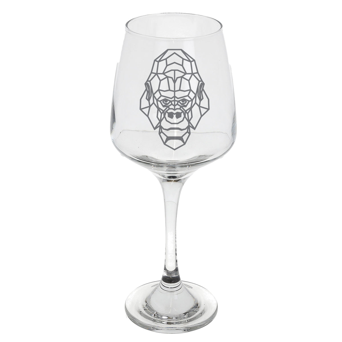 Gorilla Engraved Wine Glass - Always Looking Good -