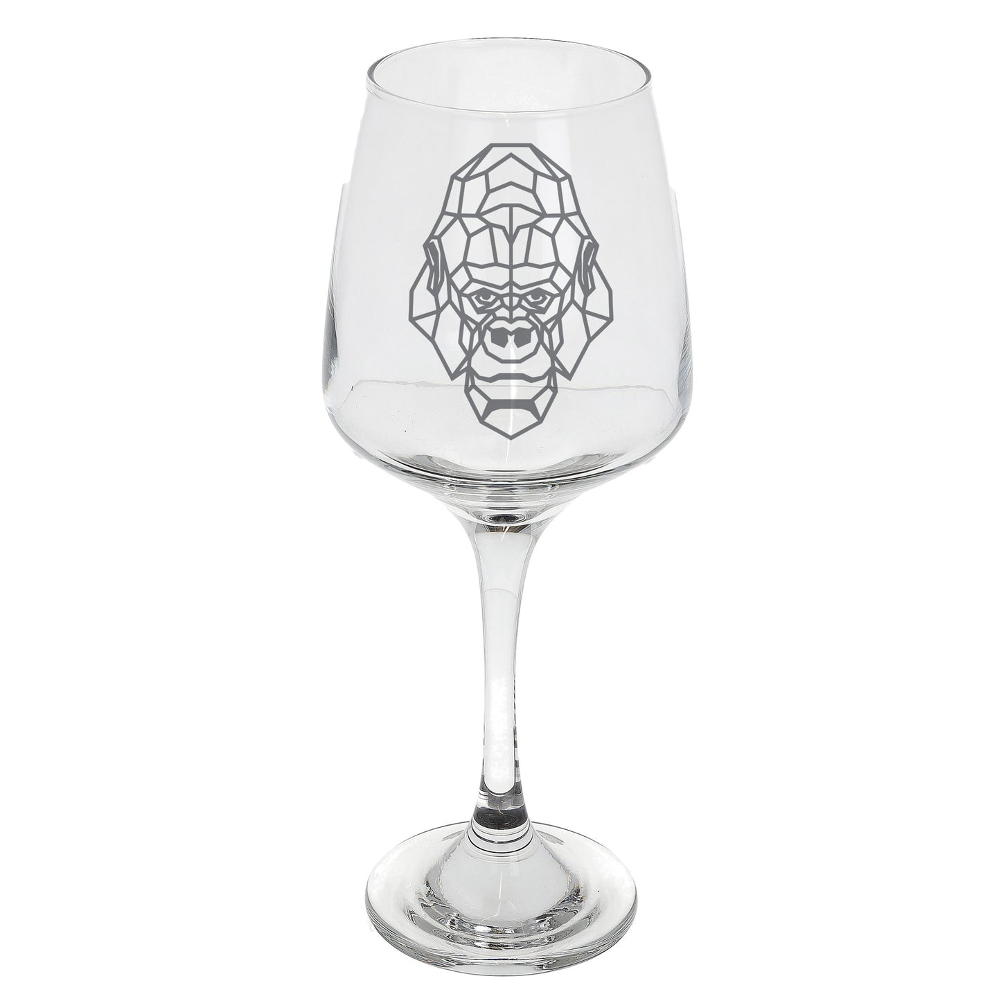 Gorilla Engraved Wine Glass - Always Looking Good -