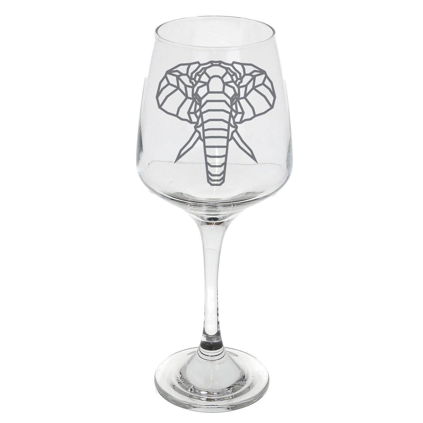 Elephant Engraved Wine Glass - Always Looking Good -