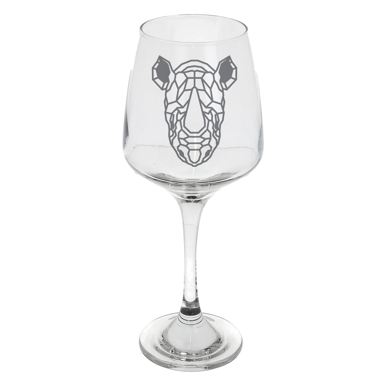 Rhino Engraved Wine Glass - Always Looking Good -