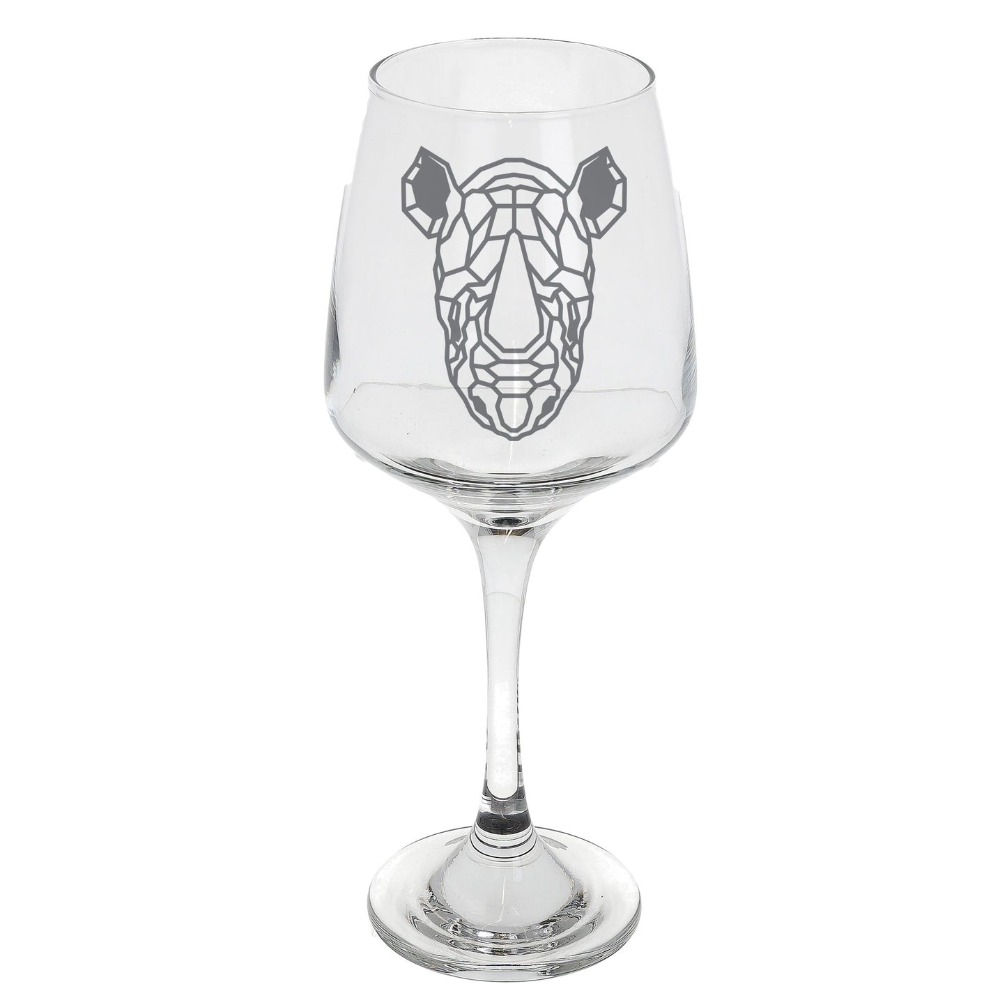 Rhino Engraved Wine Glass - Always Looking Good -