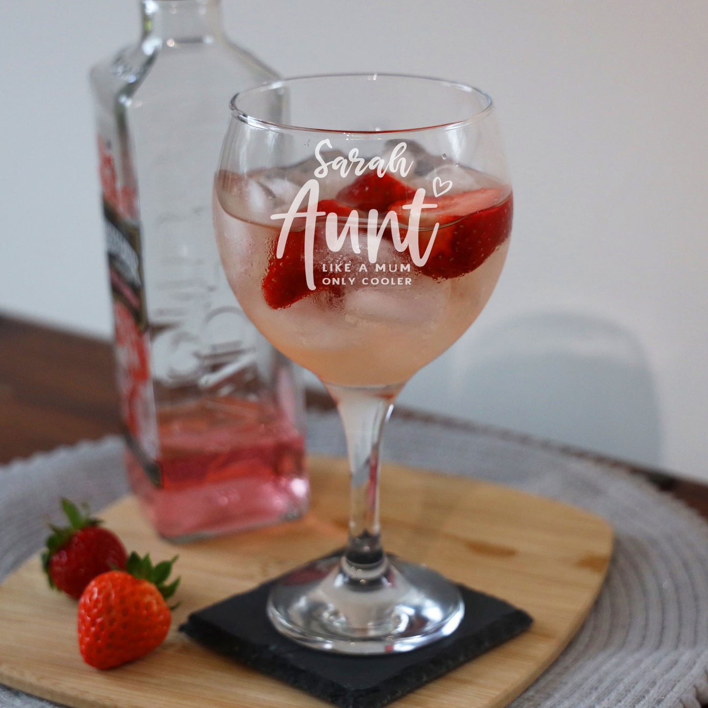 Auntie Gin Glass Gift Personalised & Engraved - Always Looking Good - Glass Only