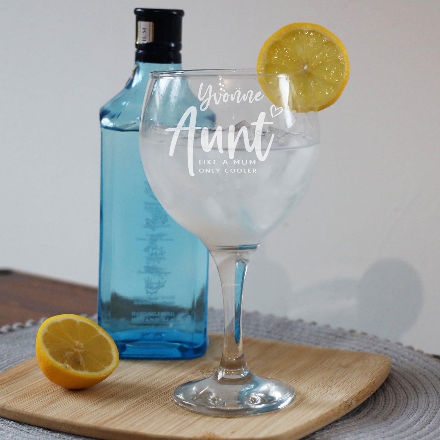 Auntie Gin Glass Gift Personalised & Engraved - Always Looking Good - Glass Only