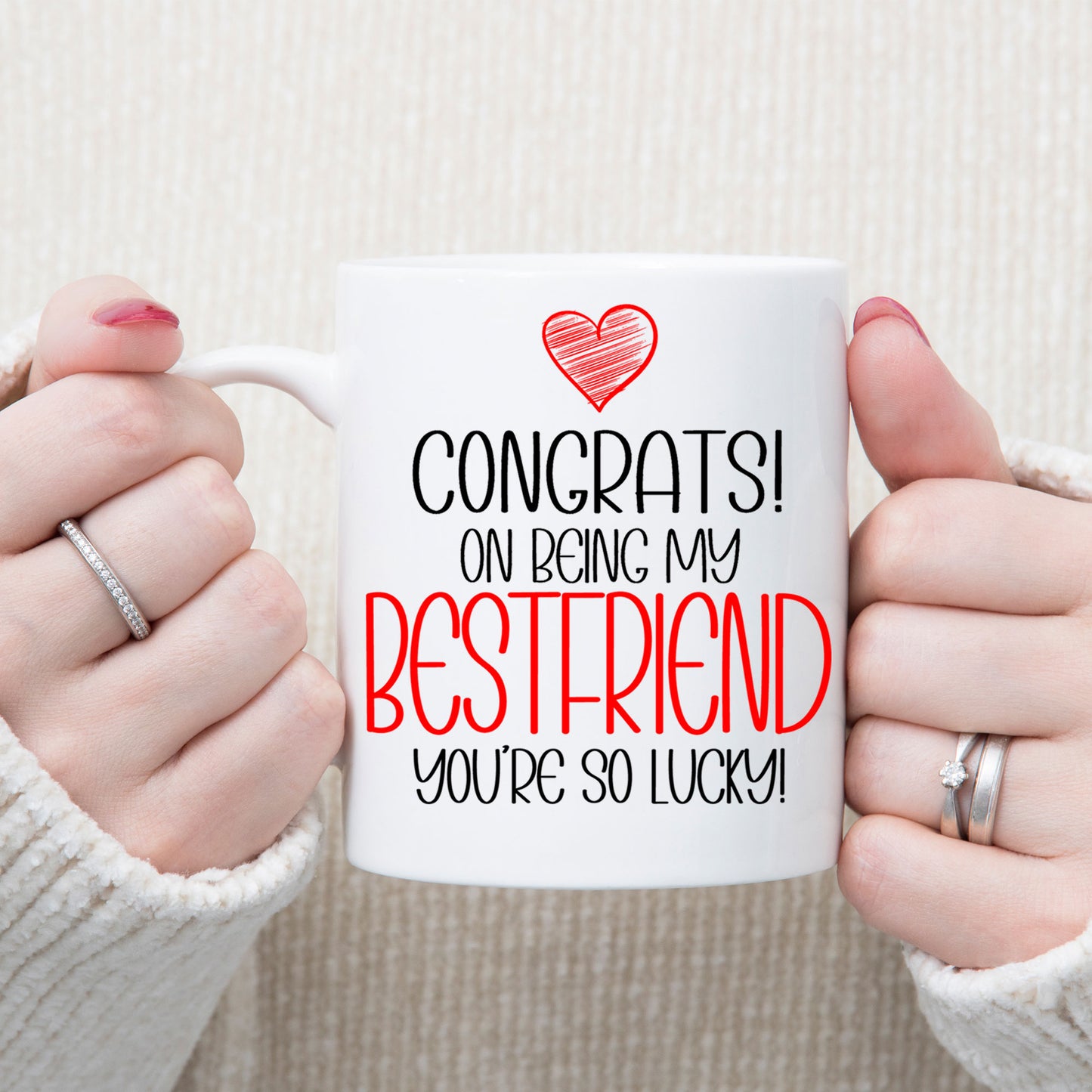 Congrats On Being My Best Friend Mug and/or Coaster Gift - Always Looking Good -