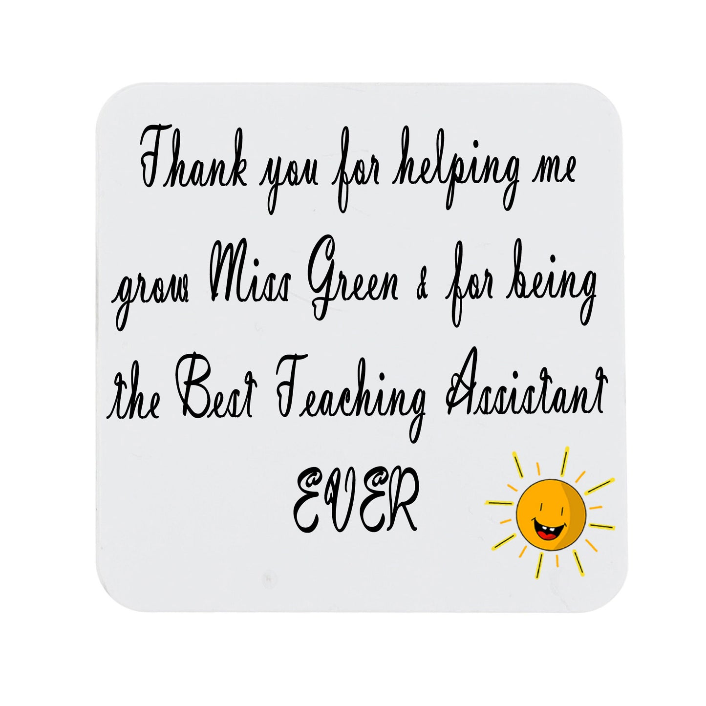 Personalised Best Teaching Assistant Mug and/or Coaster Gift - Always Looking Good -