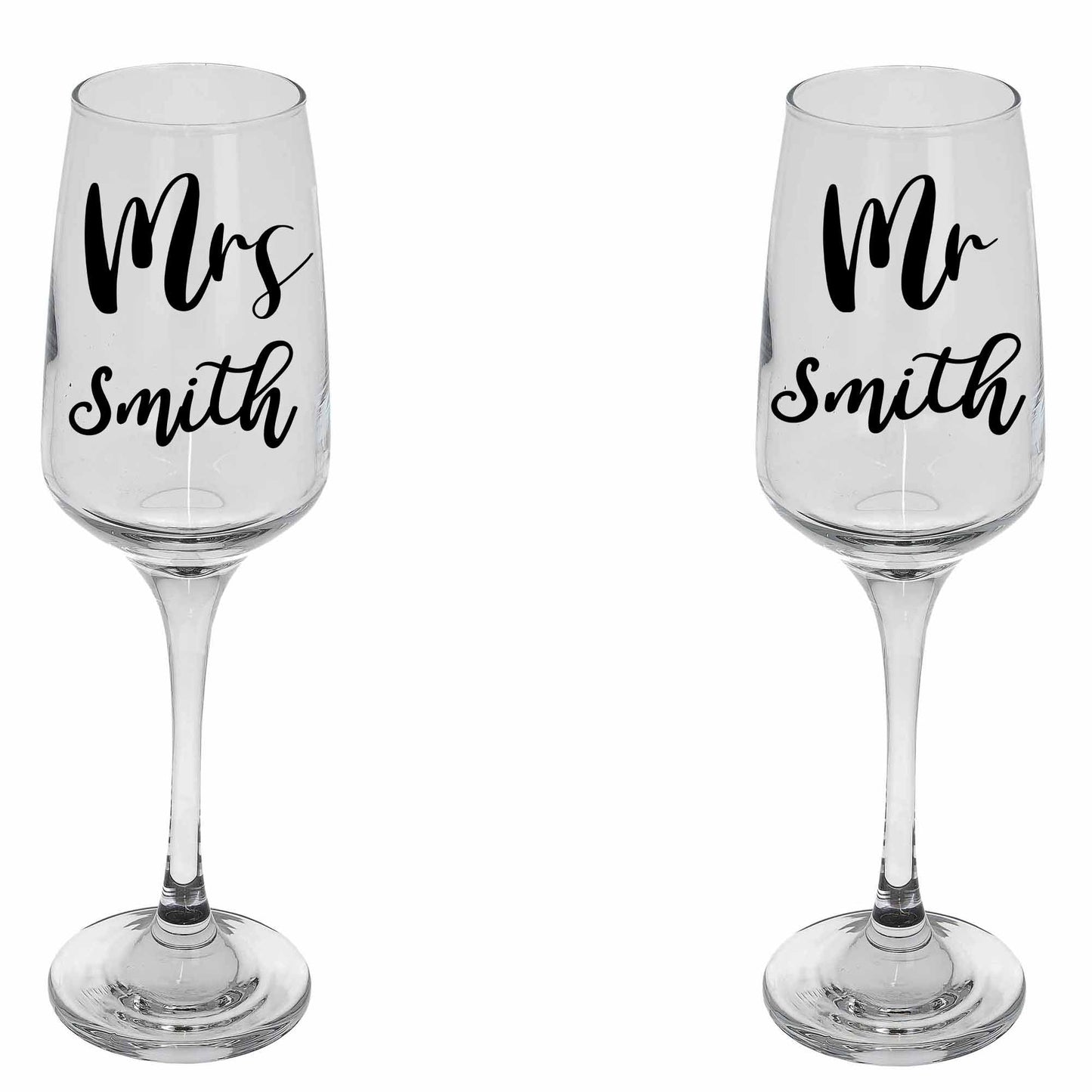 Personalised Wedding Gold Ice Bucket With matching Champagne Glasses - Always Looking Good - Glasses Only