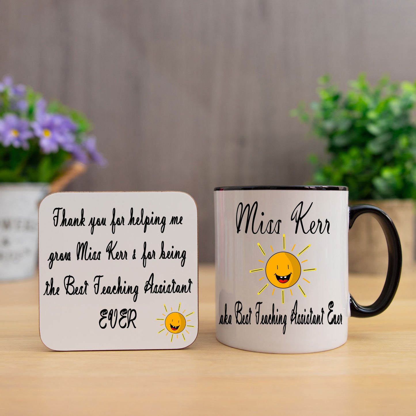 Personalised Best Teaching Assistant Mug and/or Coaster Gift - Always Looking Good -