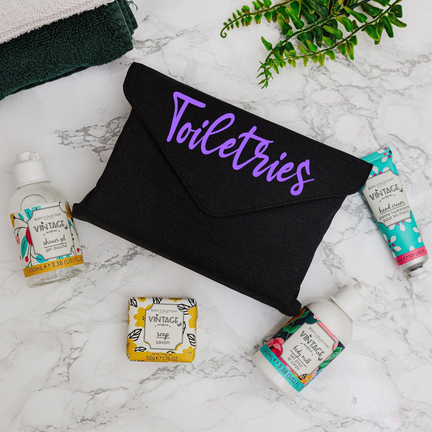 Personalised Cosmetic Wash Bag Case Filled With Skincare Products - Always Looking Good -