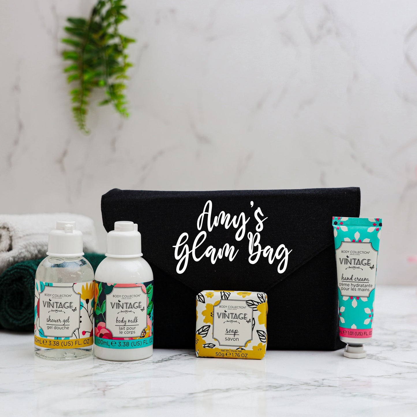 Personalised Cosmetic Wash Bag Case Filled With Skincare Products - Always Looking Good -