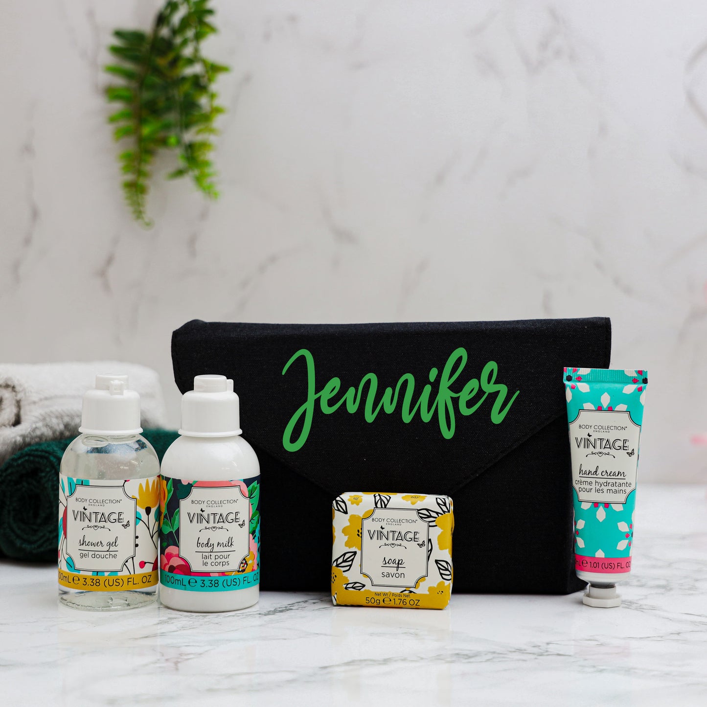 Personalised Cosmetic Wash Bag Case Filled With Skincare Products - Always Looking Good -