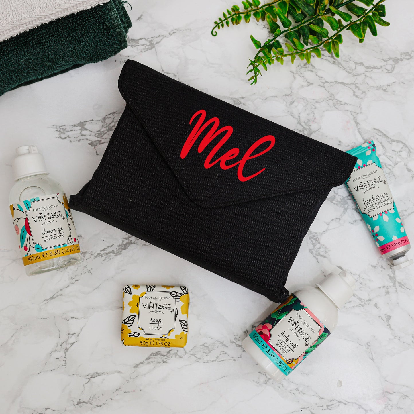 Personalised Cosmetic Wash Bag Case Filled With Skincare Products - Always Looking Good -