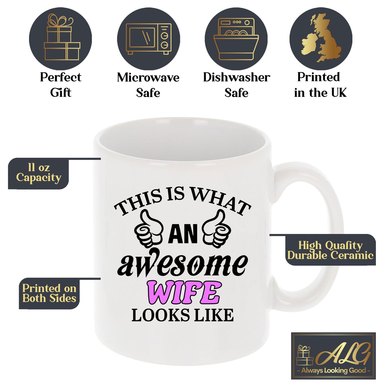 This Is What An Awesome Wife Looks Like Mug - Always Looking Good -