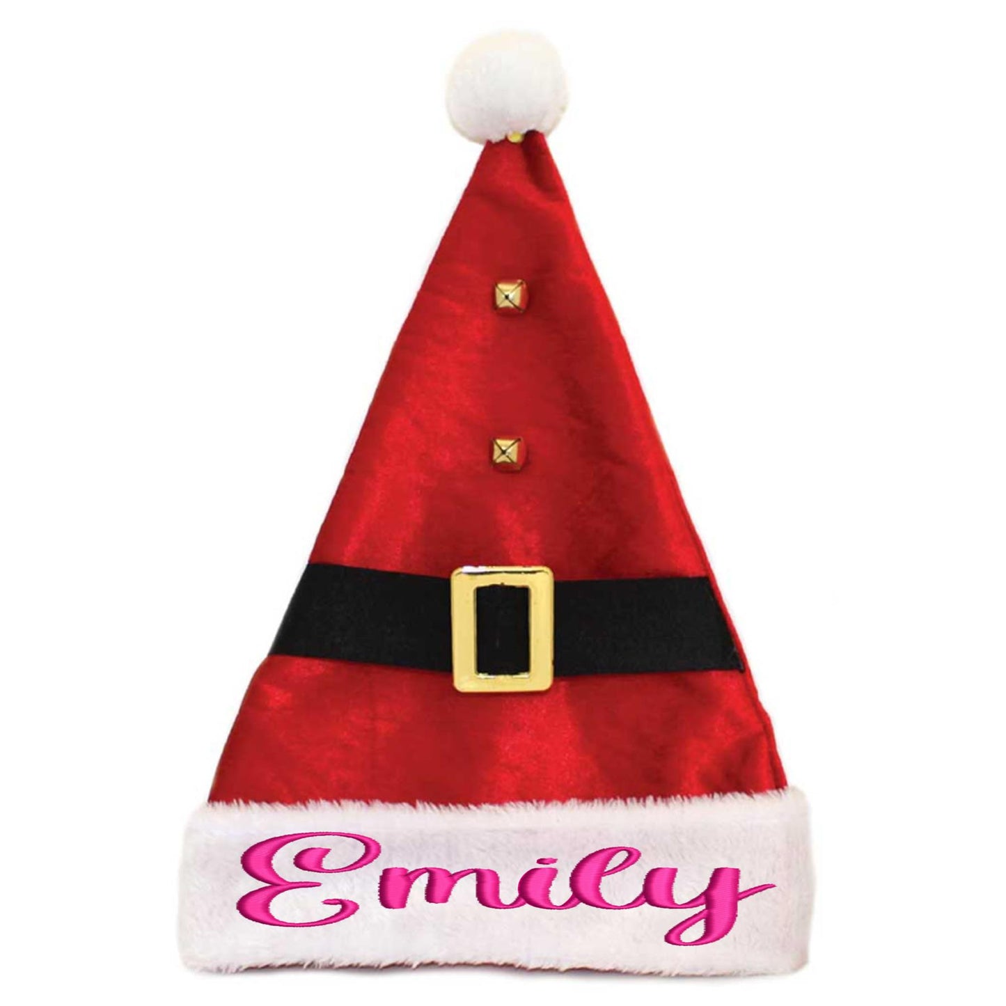 Personalised Embroidered Christmas Santa Hat With Bells - Always Looking Good -