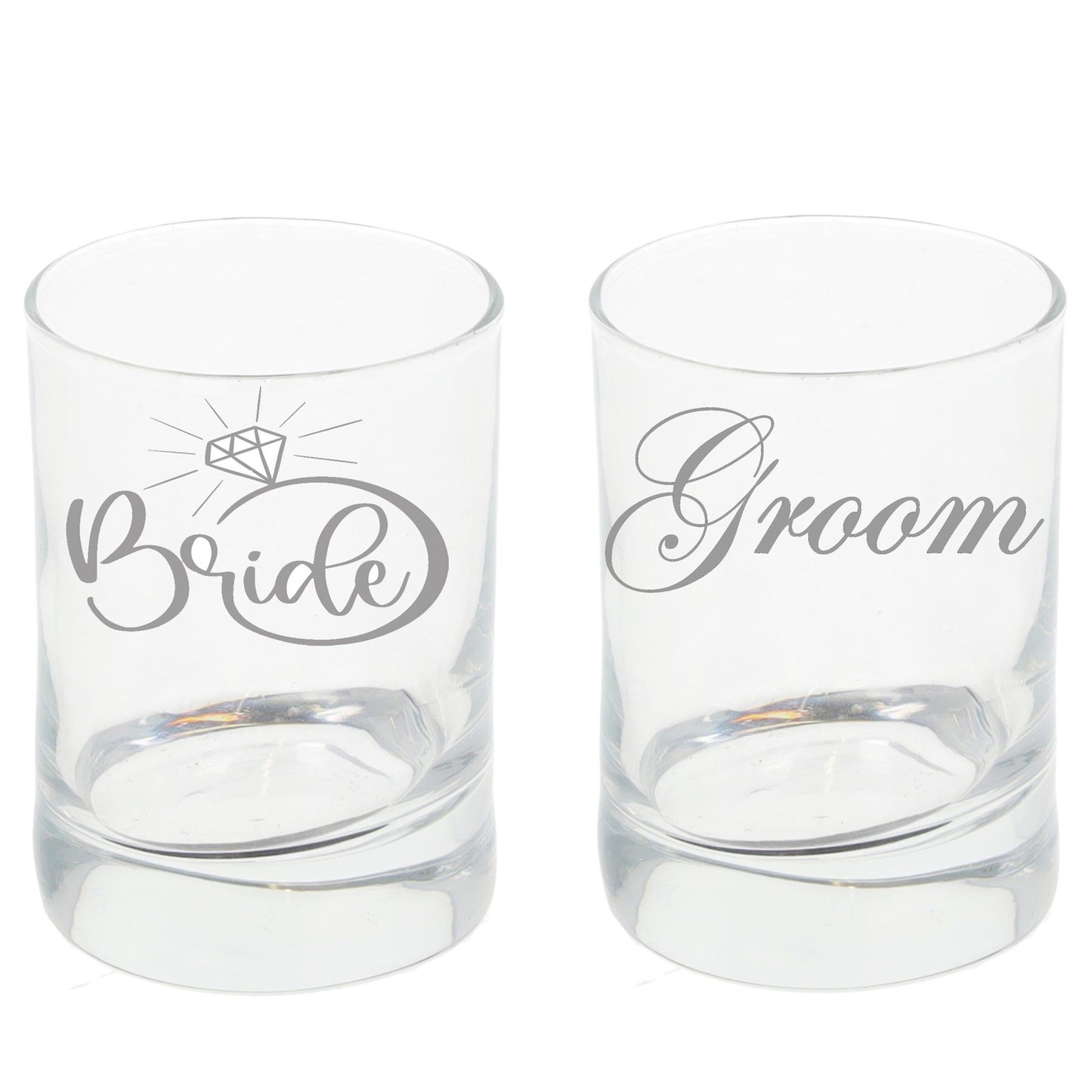 Personalised Engraved Bride & Groom Shot Glass Set - Always Looking Good -