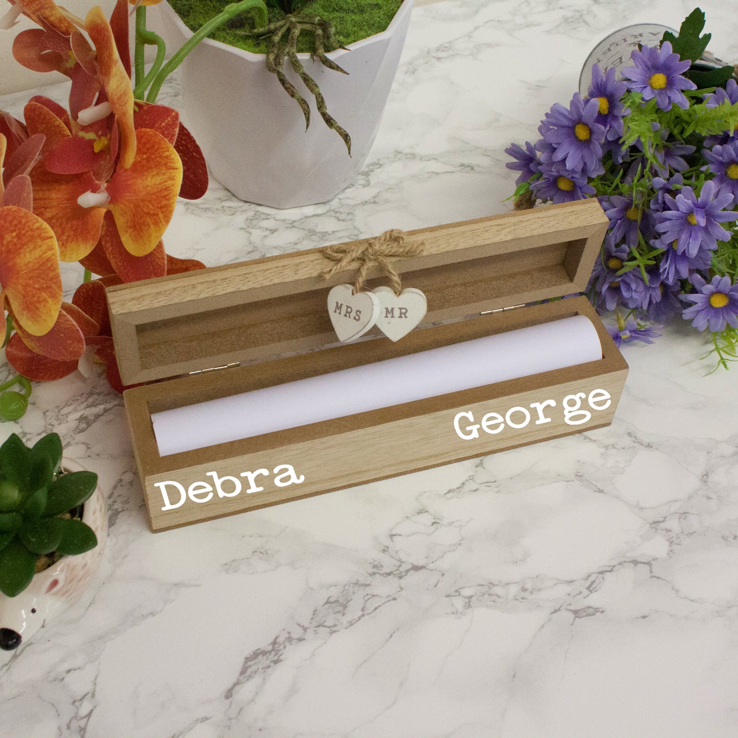 Personalised Wedding Certificate Box – Keepsake Gift - Always Looking Good -