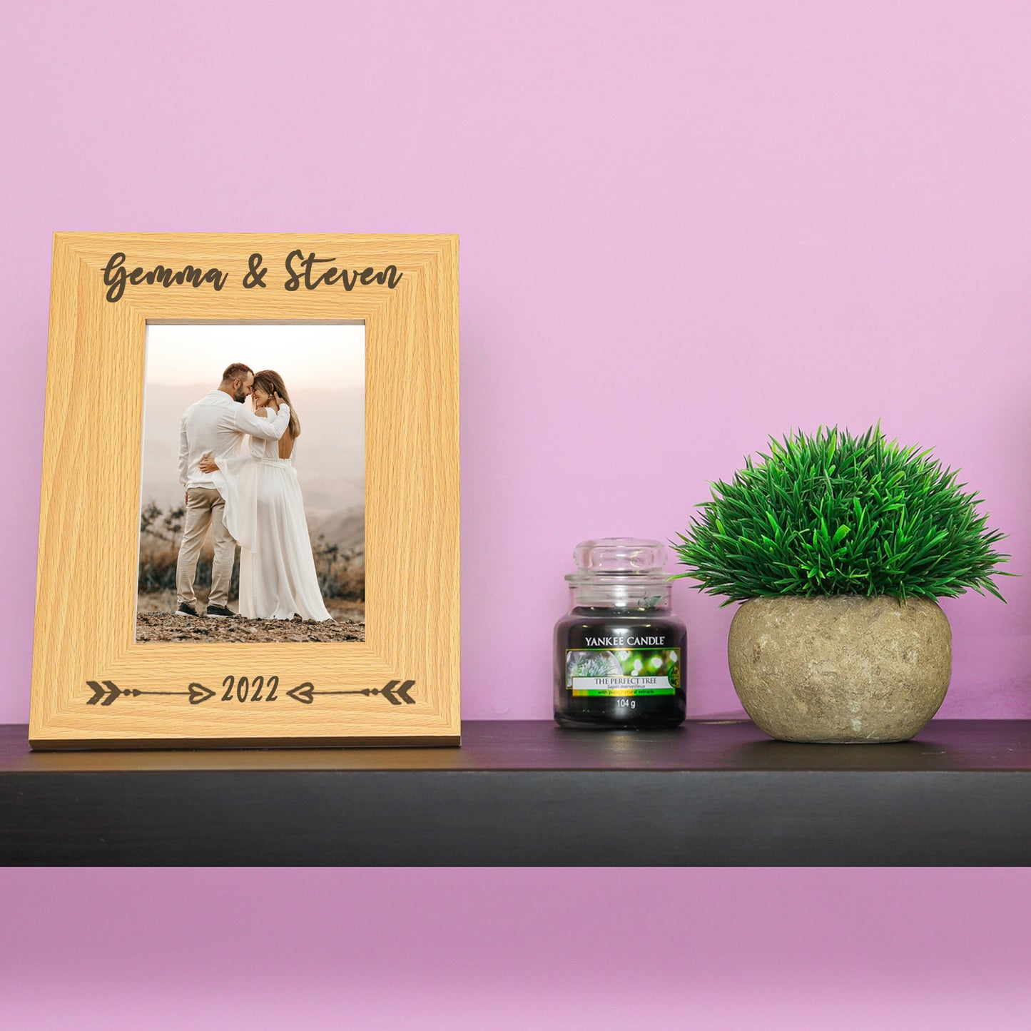 Personalised Engraved Couples Photo Frame - Arrows Design - Always Looking Good -