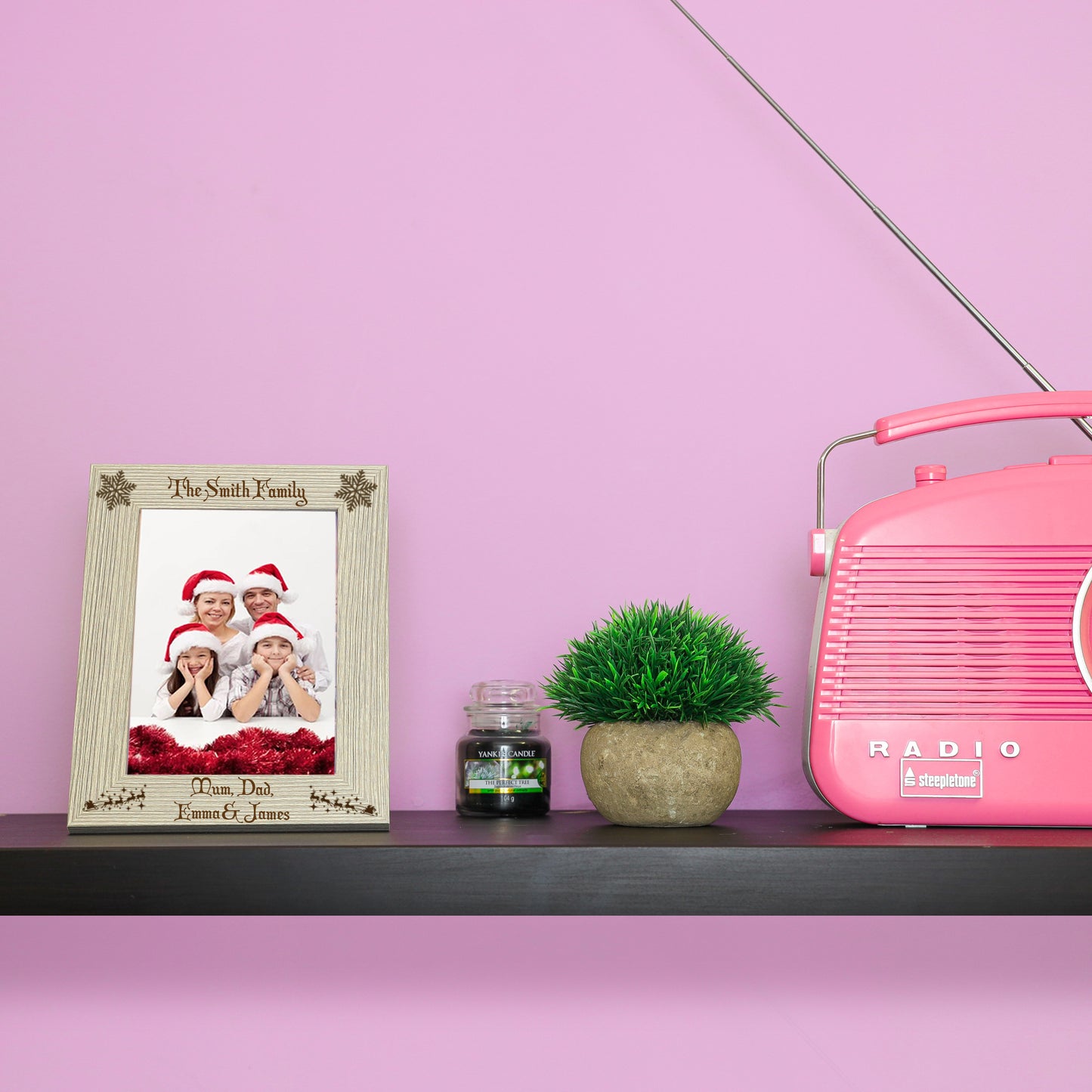 Personalised Engraved Family Christmas Photo Frame - Always Looking Good -