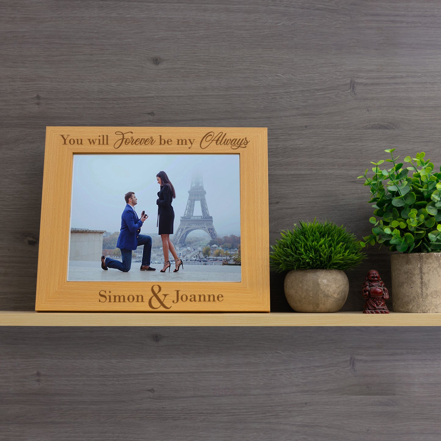 Personalised Engraved Couples Photo Frame - Forever and Always Design - Always Looking Good -