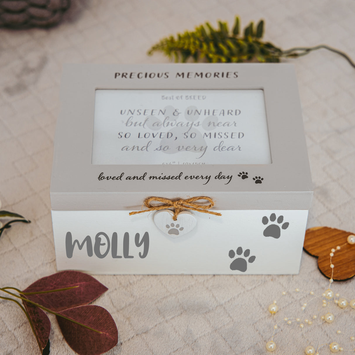 Personalised Pet Photo Memorial Wooden Keepsake Box for Cats Dogs & Pets - Always Looking Good -