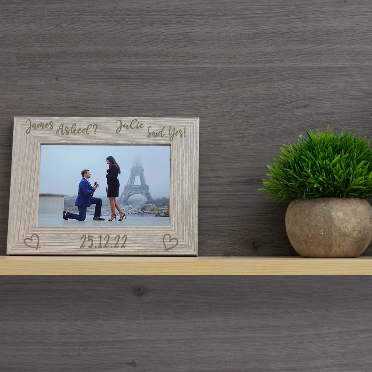 Personalised Engraved Engagement Photo Frame - Always Looking Good -