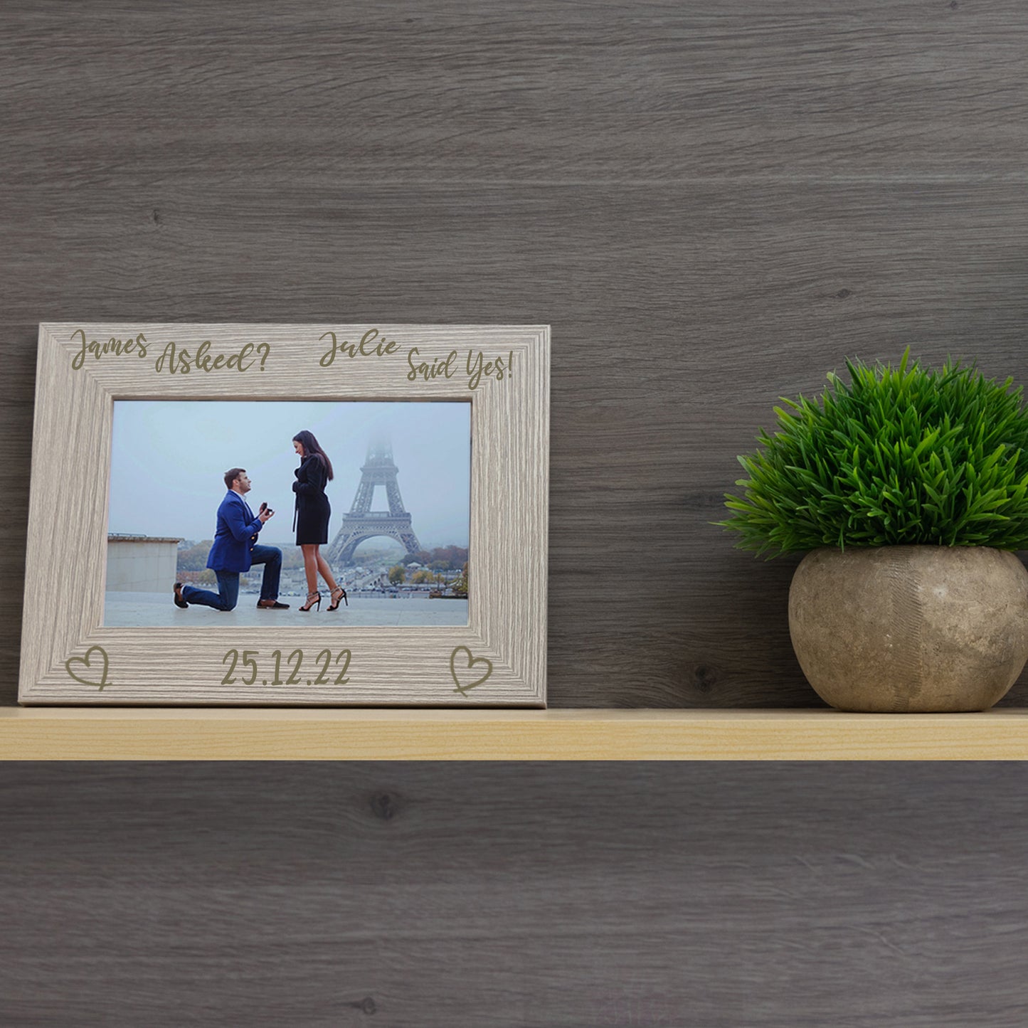 Personalised Engraved Engagement Photo Frame - Always Looking Good -