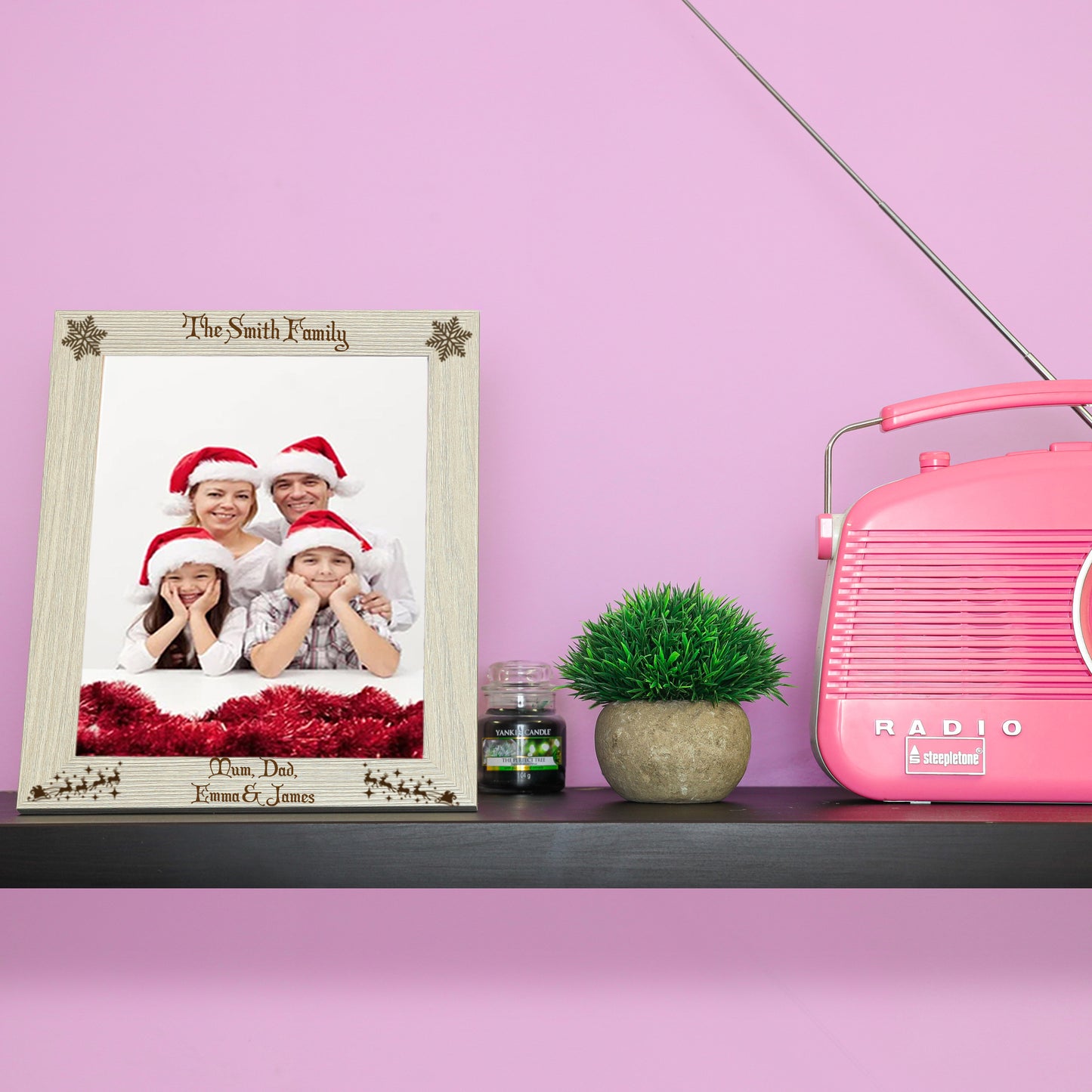 Personalised Engraved Family Christmas Photo Frame - Always Looking Good -