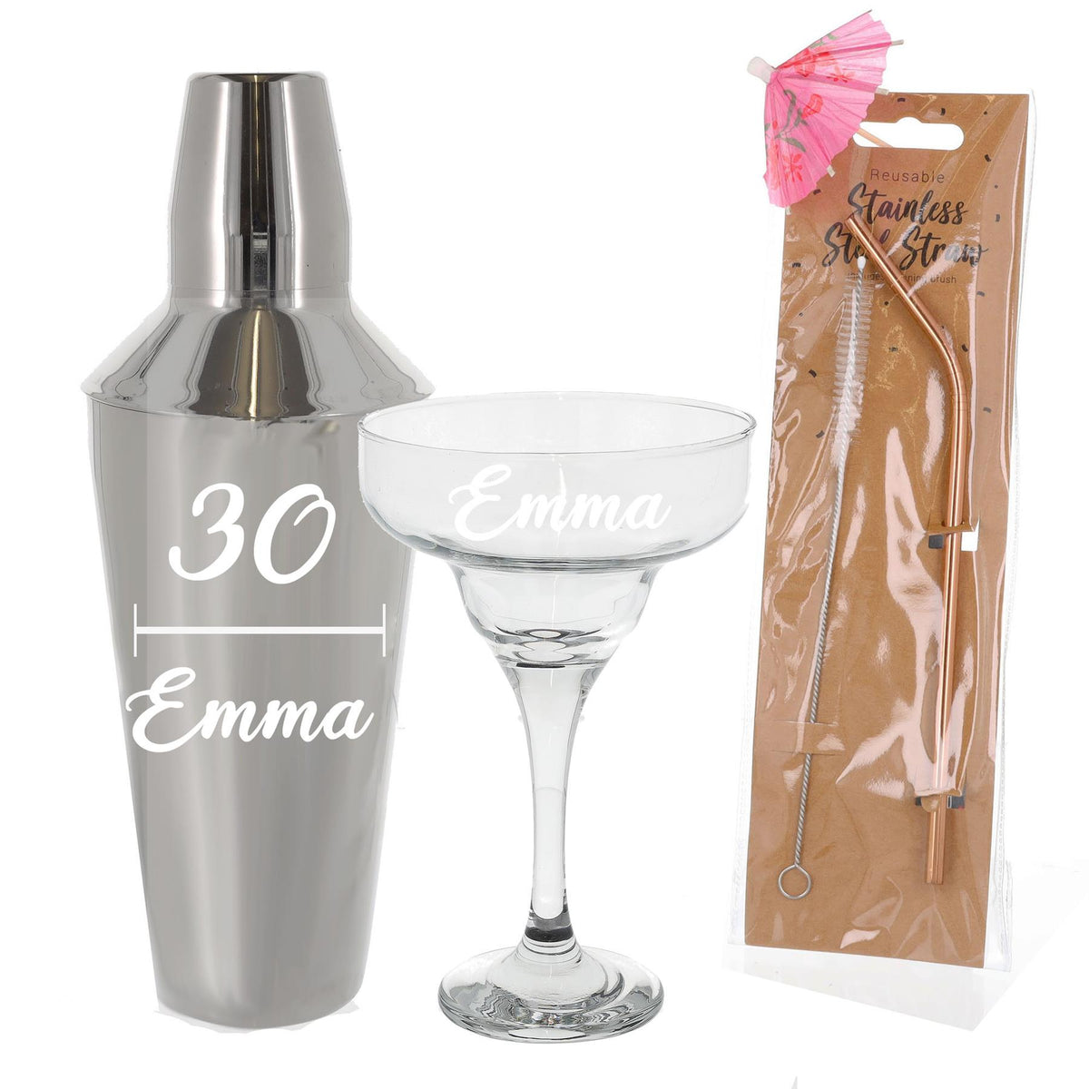 Personalised 30th Birthday Margarita Cocktail Shaker Set - Always Looking Good -