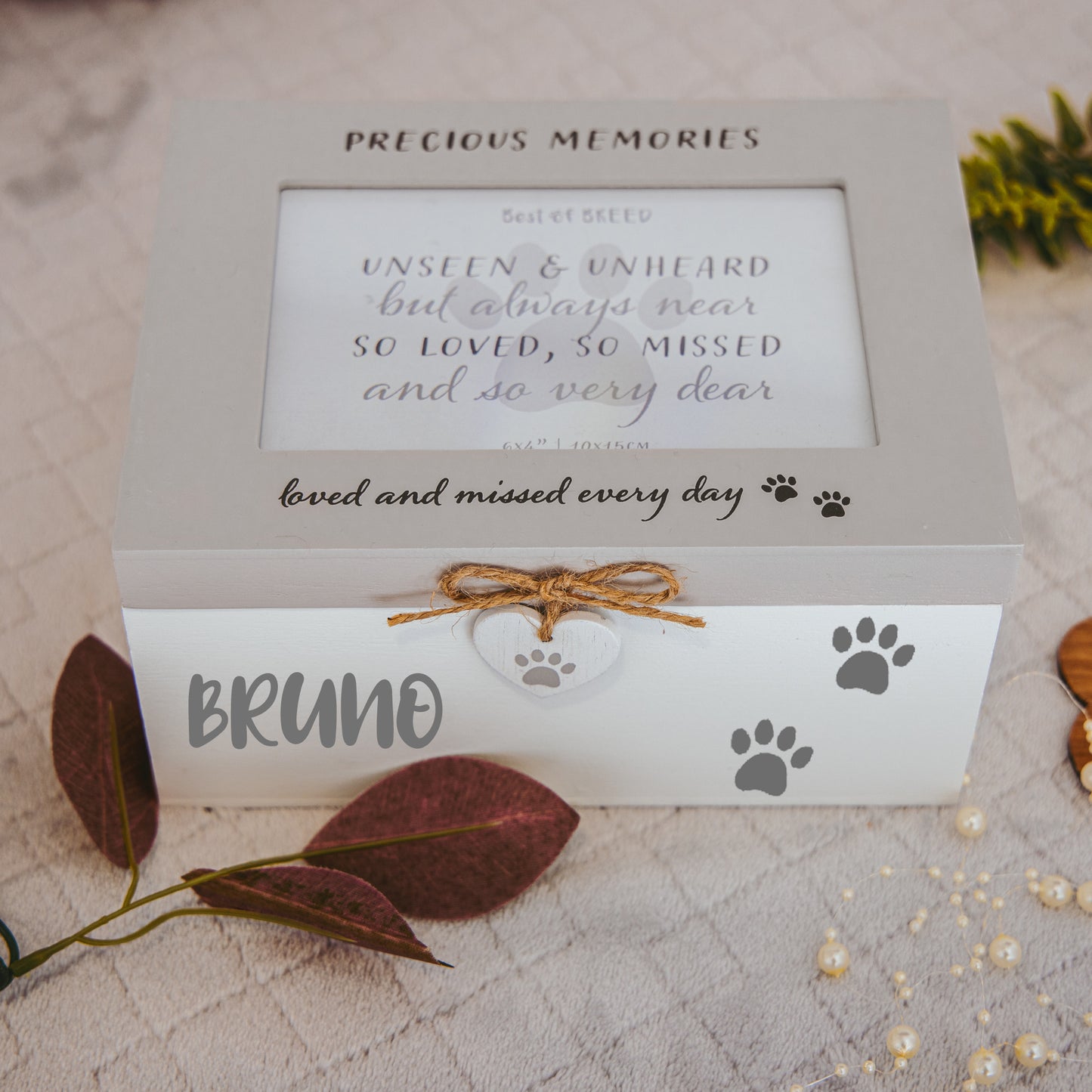 Personalised Pet Photo Memorial Wooden Keepsake Box for Cats Dogs & Pets - Always Looking Good -