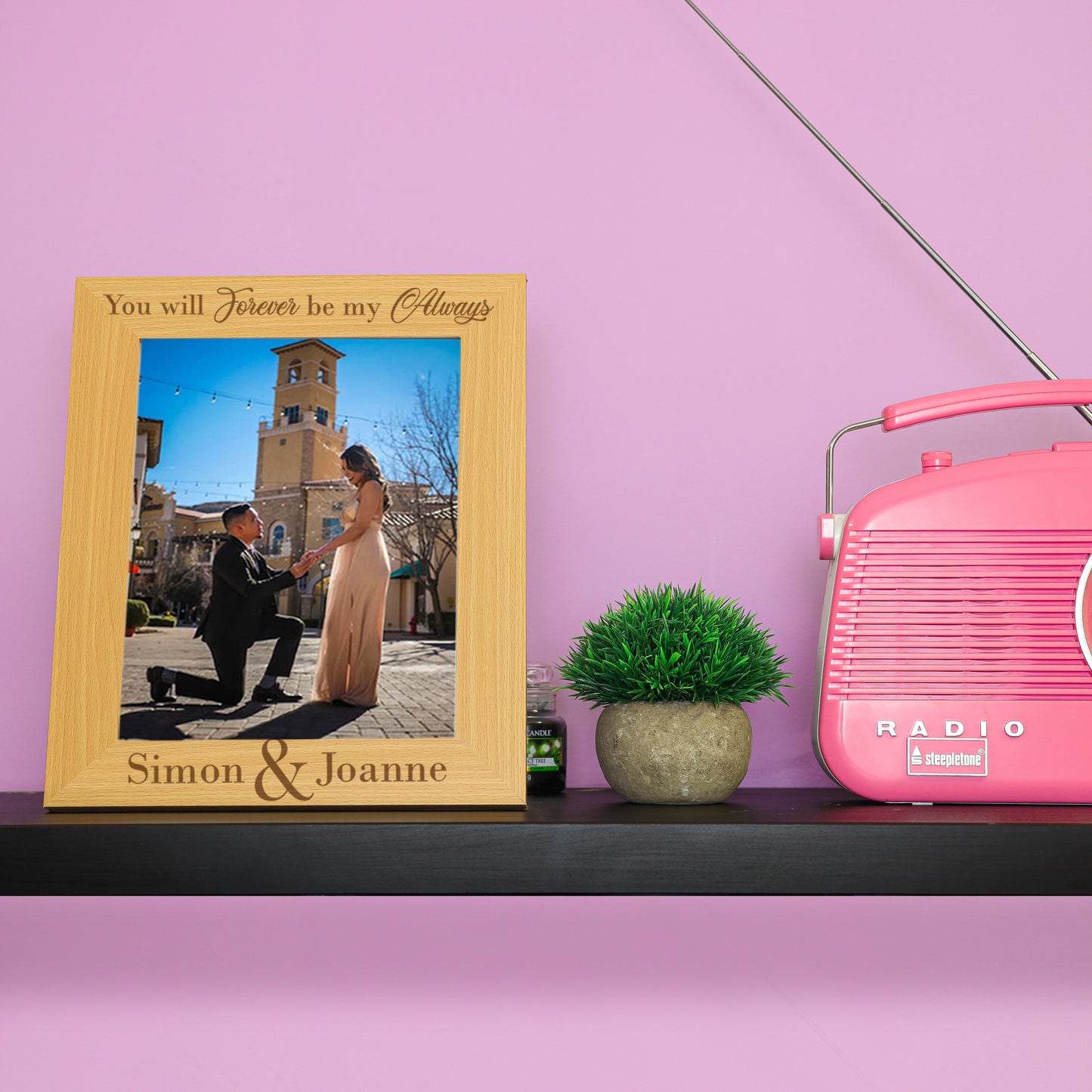 Personalised Engraved Couples Photo Frame - Endless Love Design - Always Looking Good -